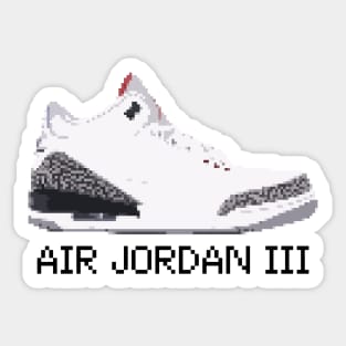 AIR JORDAN III RETRO PIXELATED ART SHOE COLLECTION Sticker